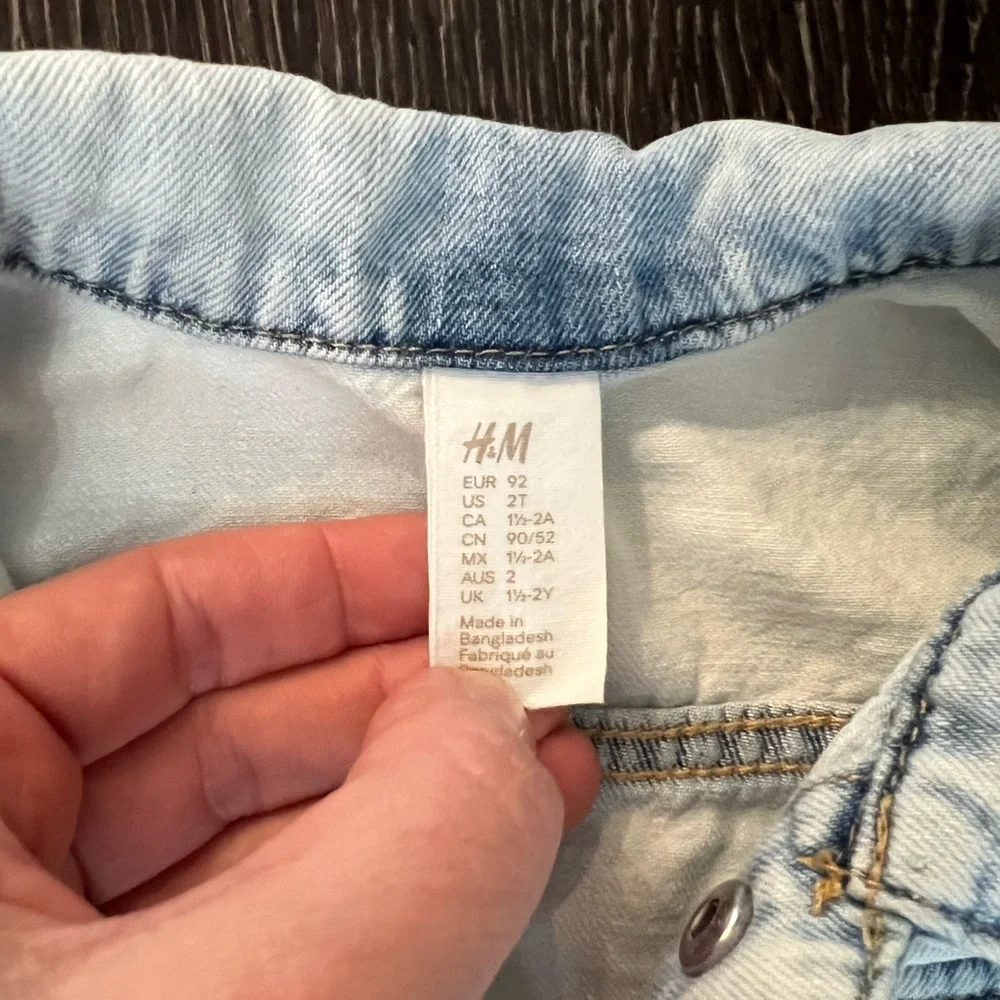 H&M Acid Wash Blue Denim Jacket